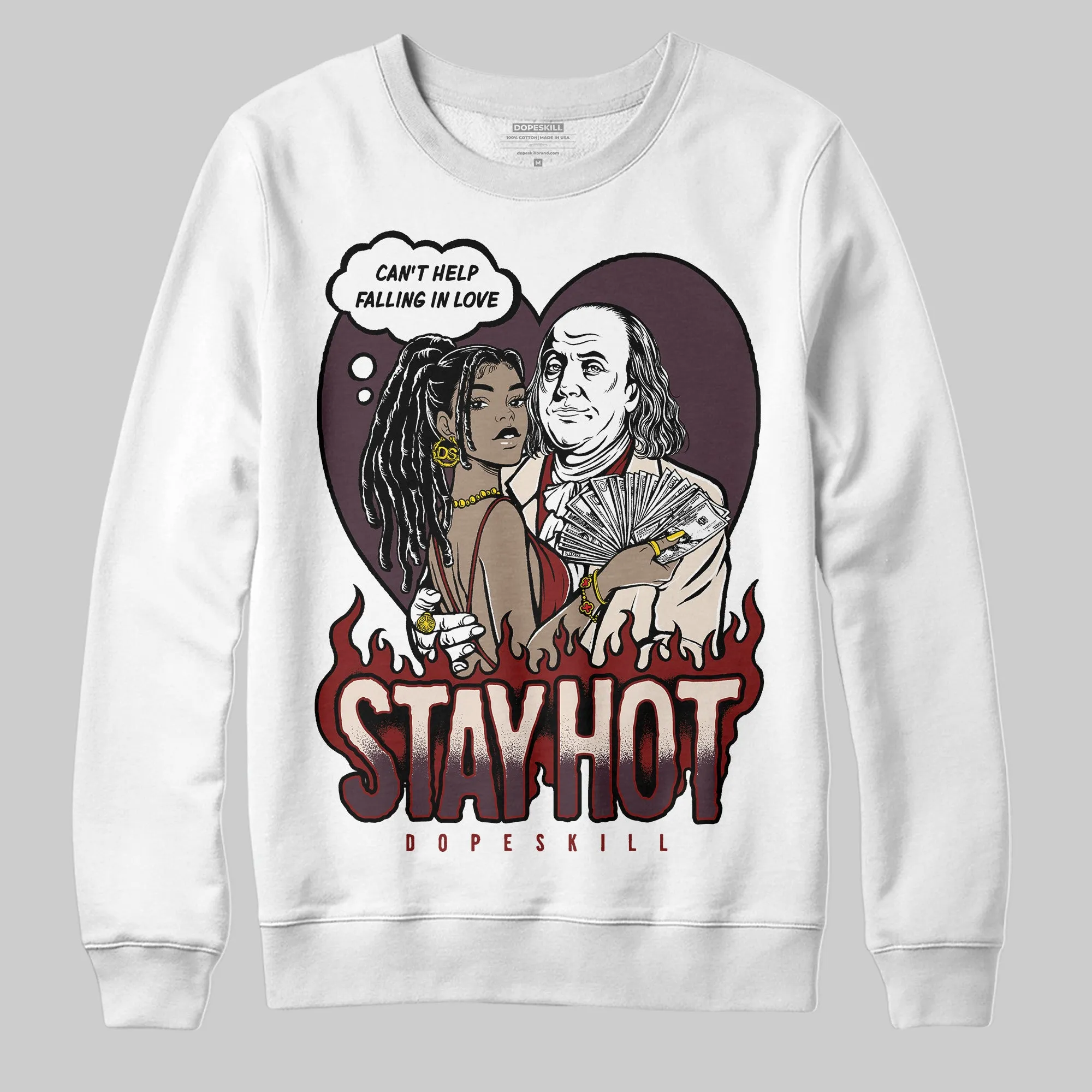 Samba OG Maroon Gold Metallic DopeSkill Sweatshirt Stay Hot Graphic sold by DopeSkill