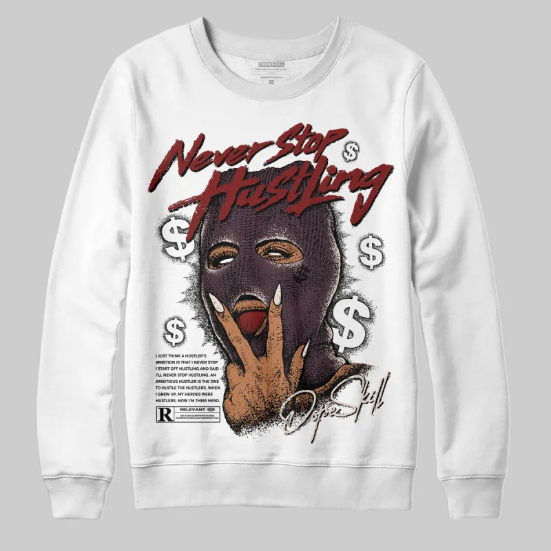 Samba OG Maroon Gold Metallic DopeSkill Sweatshirt Never Stop Hustling Graphic sold by DopeSkill