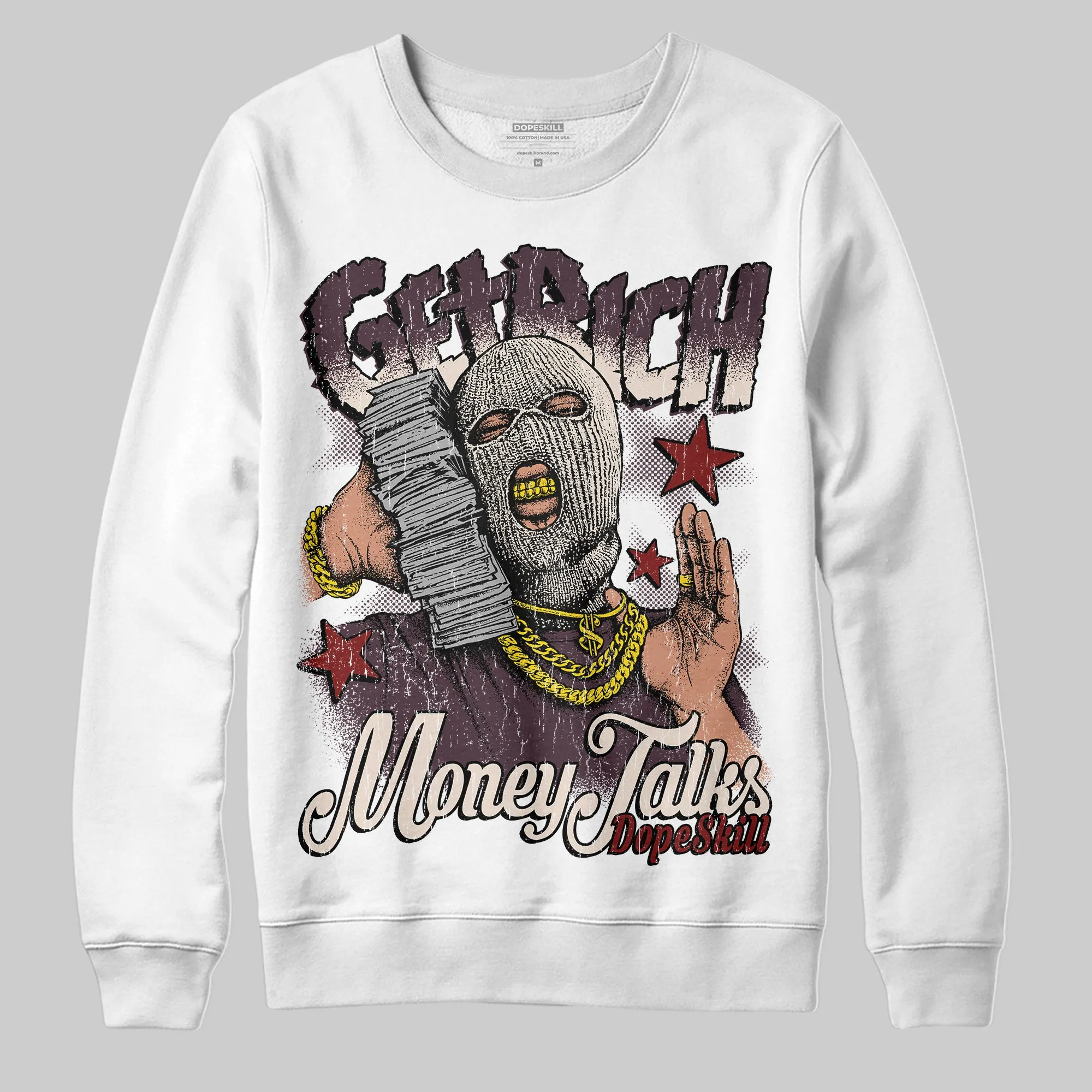 Samba OG Maroon Gold Metallic DopeSkill Sweatshirt Get Rich Graphic sold by DopeSkill