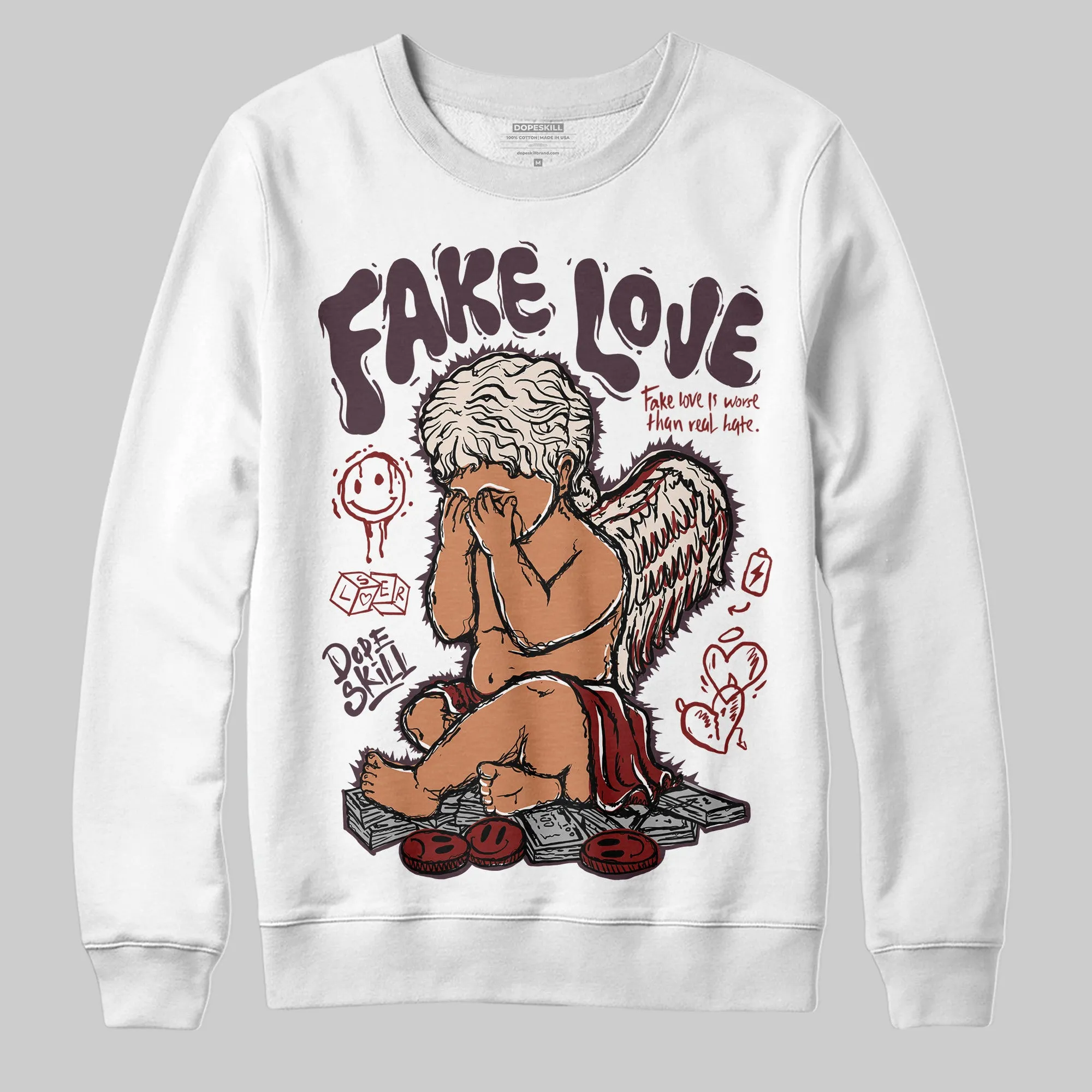 Samba OG Maroon Gold Metallic DopeSkill Sweatshirt False Love Graphic sold by DopeSkill