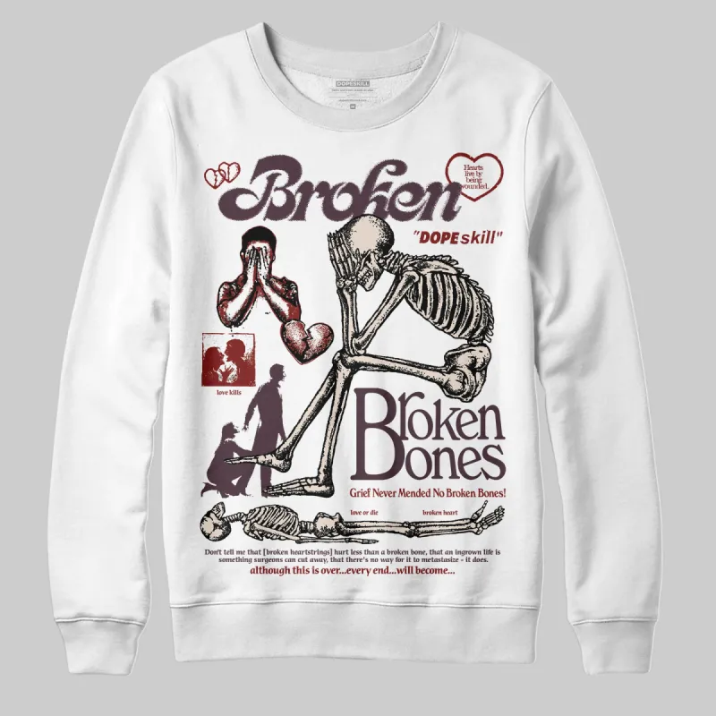 Samba OG Maroon Gold Metallic DopeSkill Sweatshirt Broken Bones Graphic sold by DopeSkill