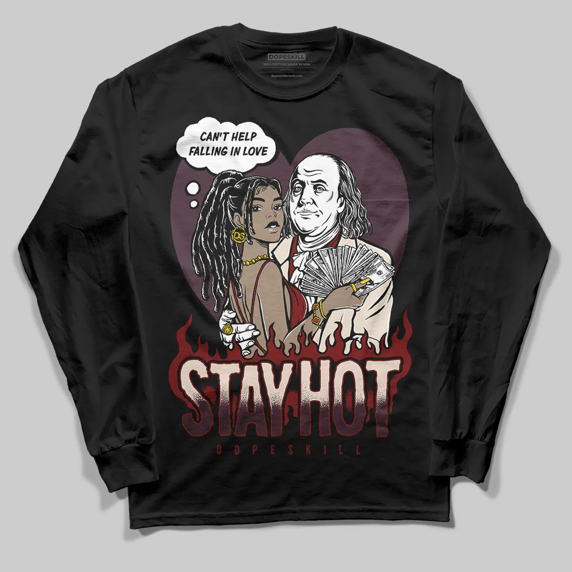Samba OG Maroon Gold Metallic DopeSkill Long Sleeve T-Shirt Stay Hot Graphic sold by DopeSkill product image thumbnail 2