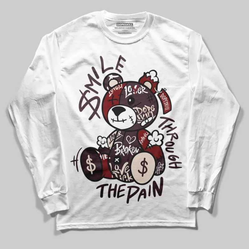 Samba OG Maroon Gold Metallic DopeSkill Long Sleeve T-Shirt Smile Through The Pain Graphic sold by DopeSkill