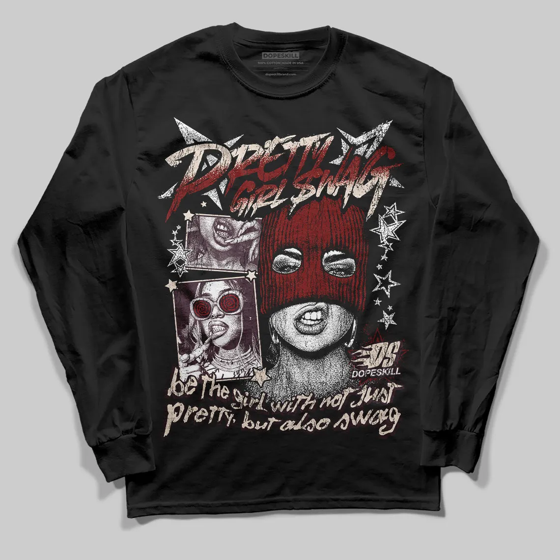 Samba OG Maroon Gold Metallic DopeSkill Long Sleeve T-Shirt Pretty Girl Swag Graphic sold by DopeSkill product image thumbnail 2