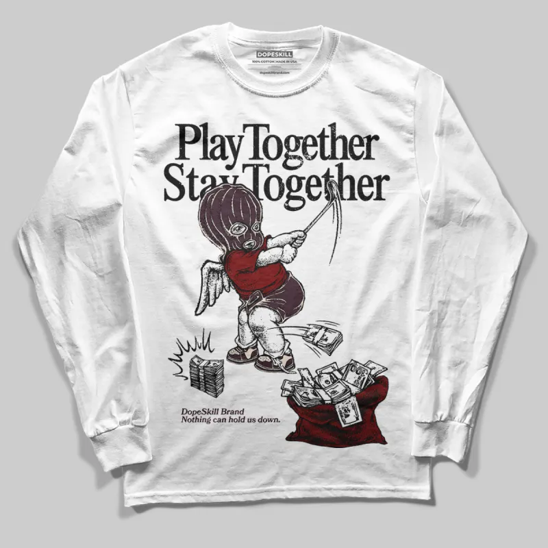 Samba OG Maroon Gold Metallic DopeSkill Long Sleeve T-Shirt Play together, Stay together Graphic sold by DopeSkill