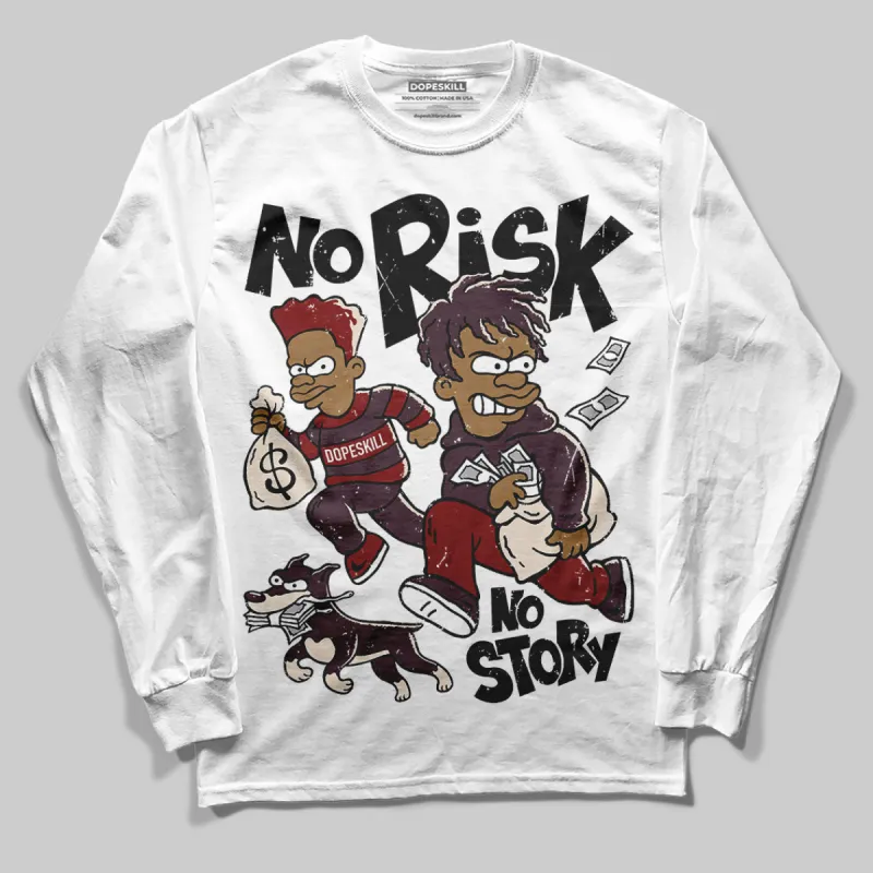 Samba OG Maroon Gold Metallic DopeSkill Long Sleeve T-Shirt No Risk No Story Graphic sold by DopeSkill