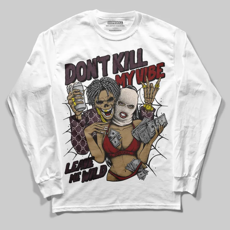 Samba OG Maroon Gold Metallic DopeSkill Long Sleeve T-Shirt Don't Kill My Vibe Graphic sold by DopeSkill