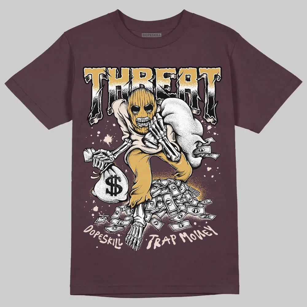 Samba OG Maroon Gold Metallic DopeSkill T-Shirt Threat Graphic sold by DopeSkill product image thumbnail 3