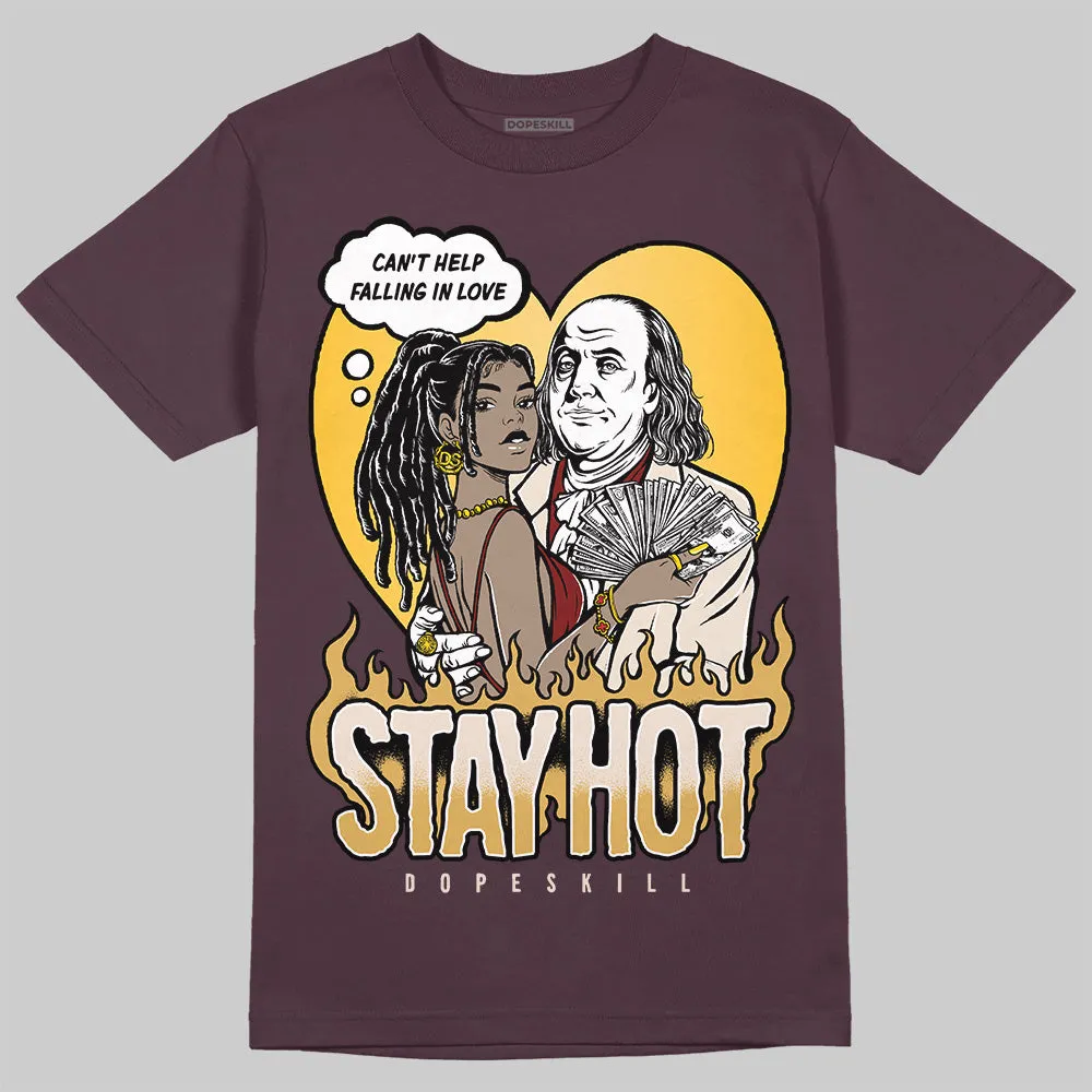 Samba OG Maroon Gold Metallic DopeSkill T-Shirt Stay Hot Graphic sold by DopeSkill product image thumbnail 3
