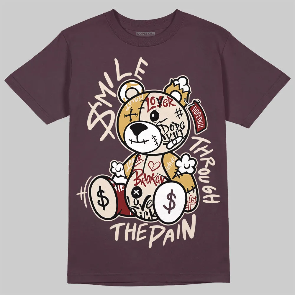 Samba OG Maroon Gold Metallic DopeSkill T-Shirt Smile Through The Pain Graphic sold by DopeSkill product image thumbnail 3