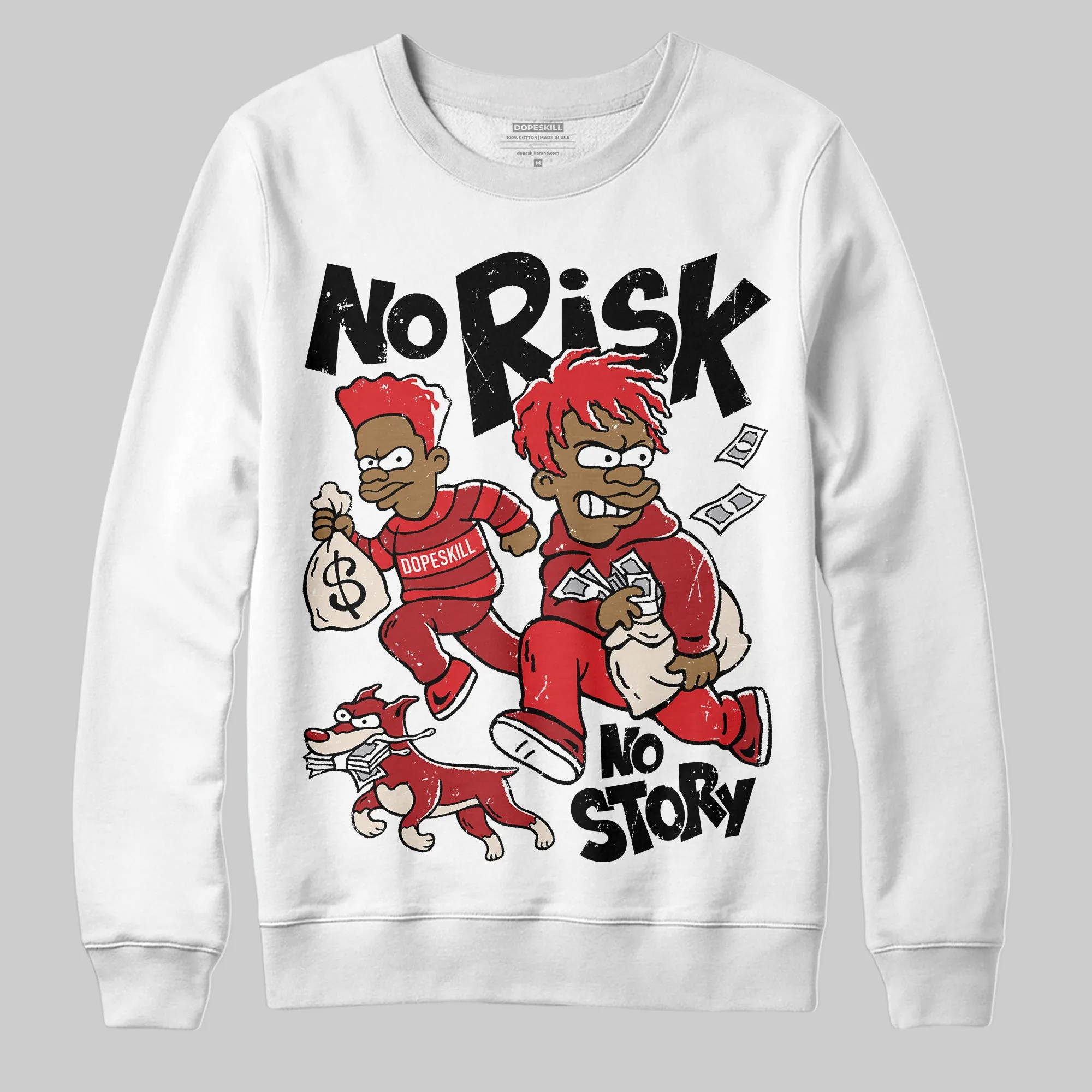 Samba OG Talchum Pack Scarlet DopeSkill Sweatshirt No Risk No Story Graphic sold by DopeSkill product image thumbnail 2