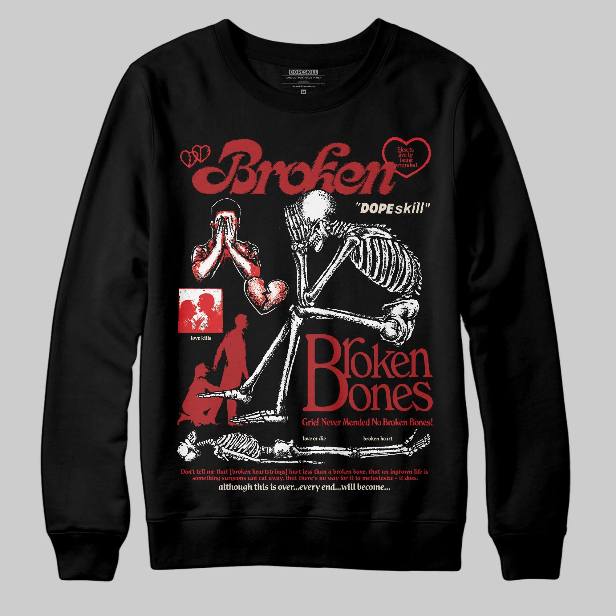 Samba OG Talchum Pack Scarlet DopeSkill Sweatshirt Broken Bones Graphic sold by DopeSkill