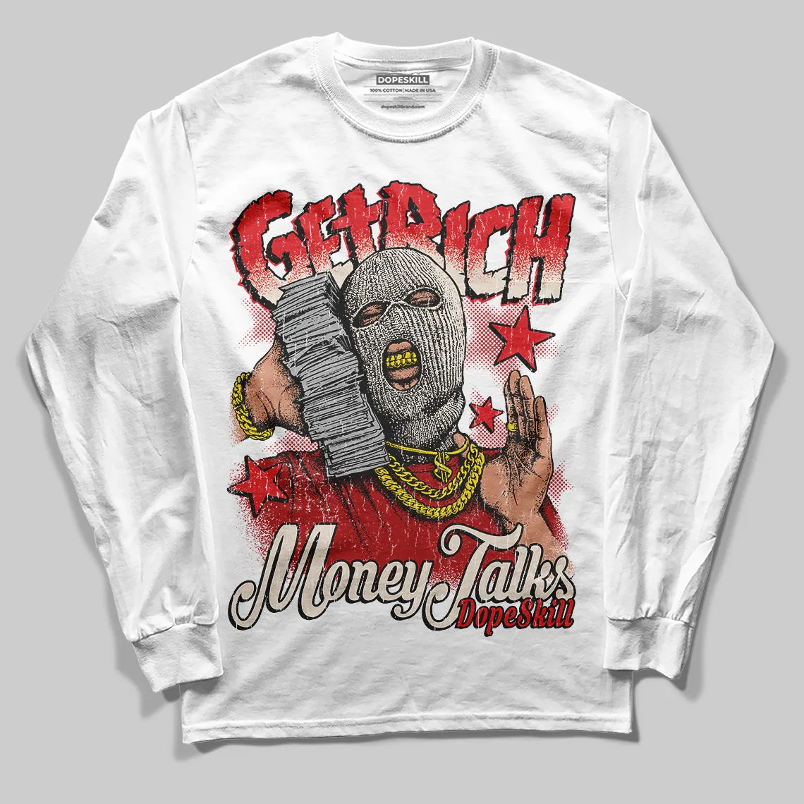 Samba OG Talchum Pack Scarlet DopeSkill Long Sleeve T-Shirt Get Rich Graphic sold by DopeSkill product image thumbnail 2