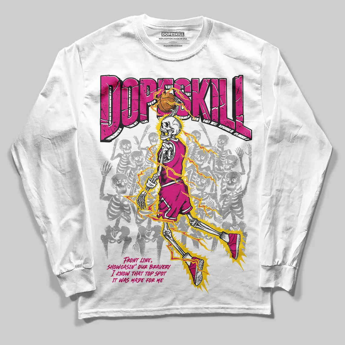 Rick RO Pink Leather Sneakers DopeSkill Long Sleeve T-Shirt Thunder Dunk Graphic sold by DopeSkill product image thumbnail 2