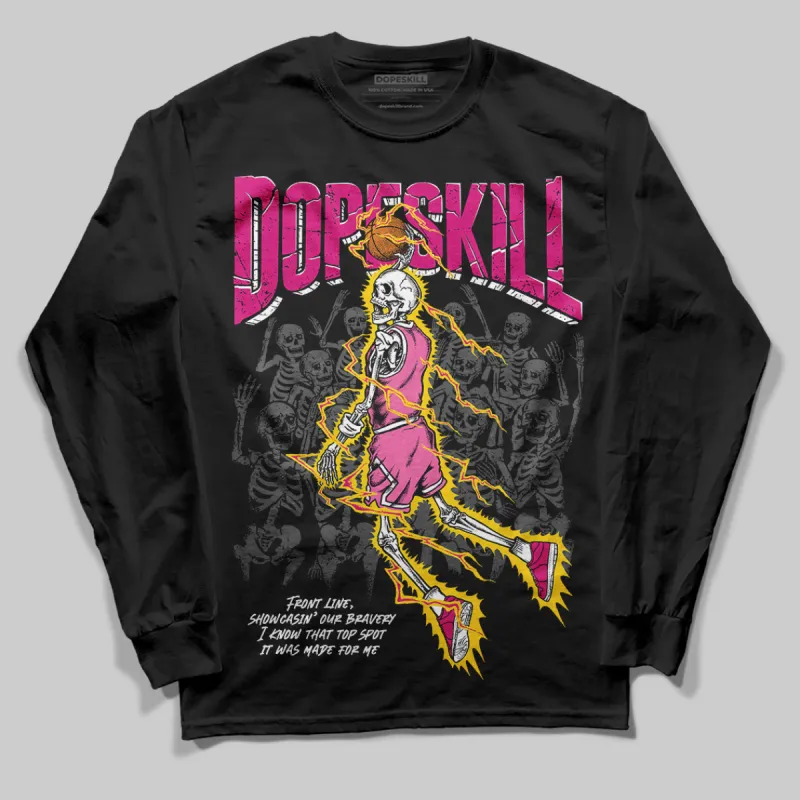 Rick RO Pink Leather Sneakers DopeSkill Long Sleeve T-Shirt Thunder Dunk Graphic sold by DopeSkill