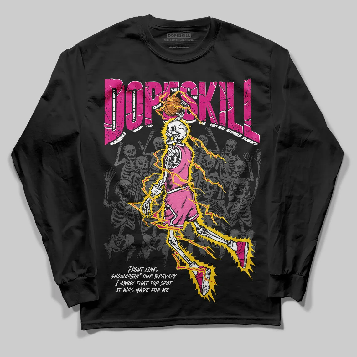 Rick RO Pink Leather Sneakers DopeSkill Long Sleeve T-Shirt Thunder Dunk Graphic sold by DopeSkill