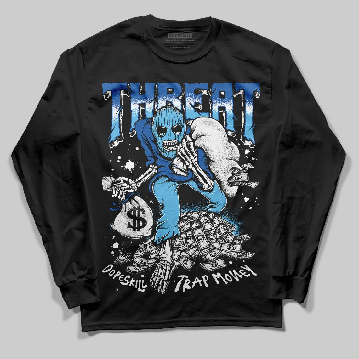 Blueberry 12s DopeSkill Long Sleeve T-shirt Threat Graphic sold by DopeSkill