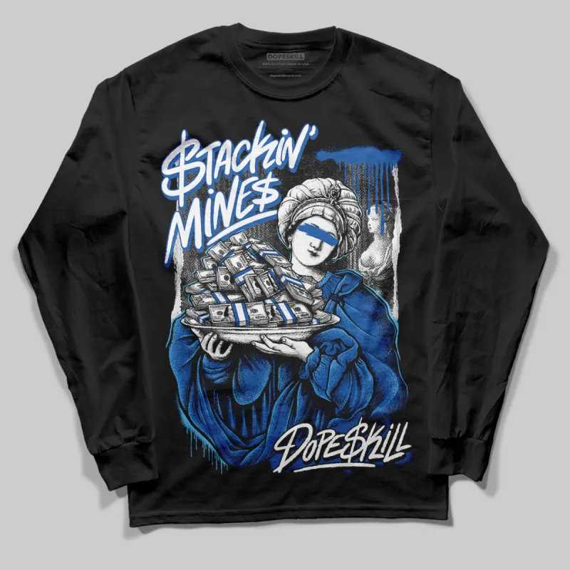 Blueberry 12s DopeSkill Long Sleeve T-shirt Stackin Mines Graphic sold by DopeSkill