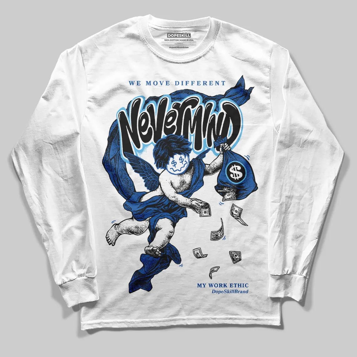 Blueberry 12s DopeSkill Long Sleeve T-shirt Nevermind Graphic sold by DopeSkill product image thumbnail 2