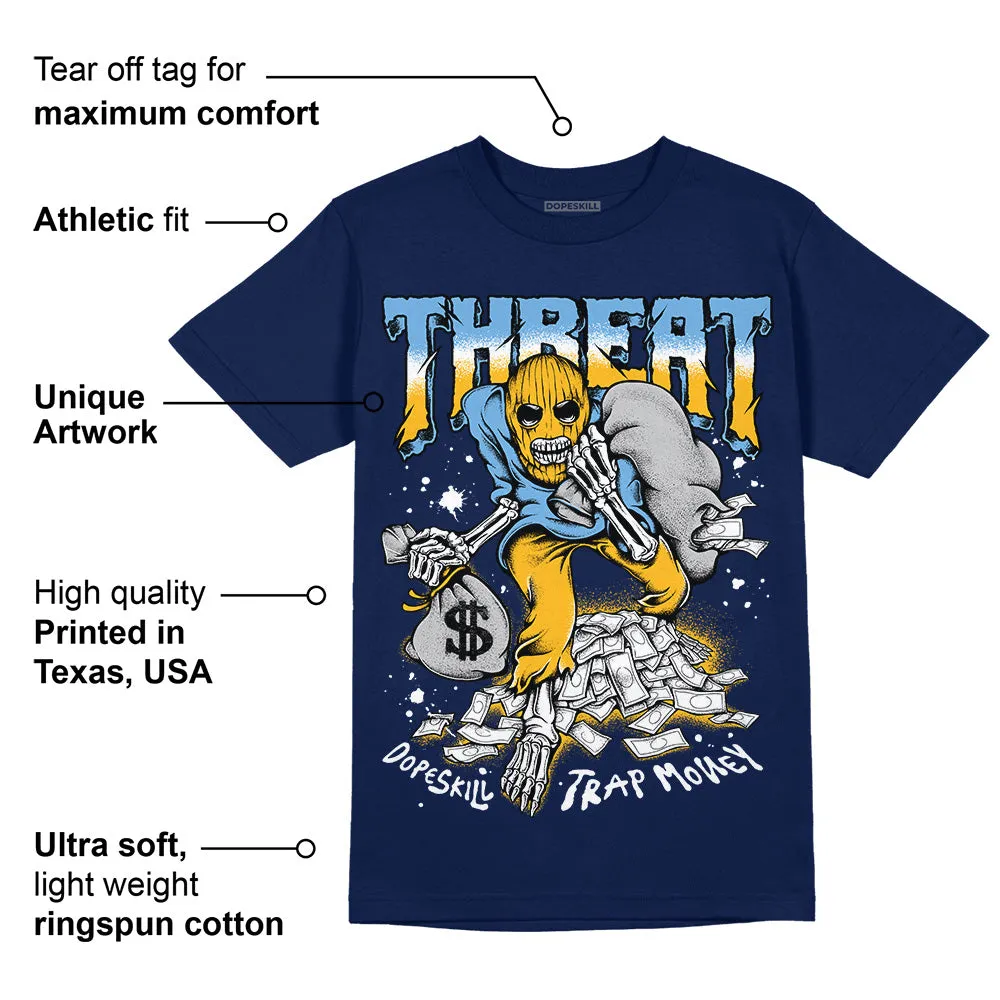 First In Flight 1s DopeSkill Navy T-shirt Threat Graphic sold by DopeSkill product image thumbnail 2