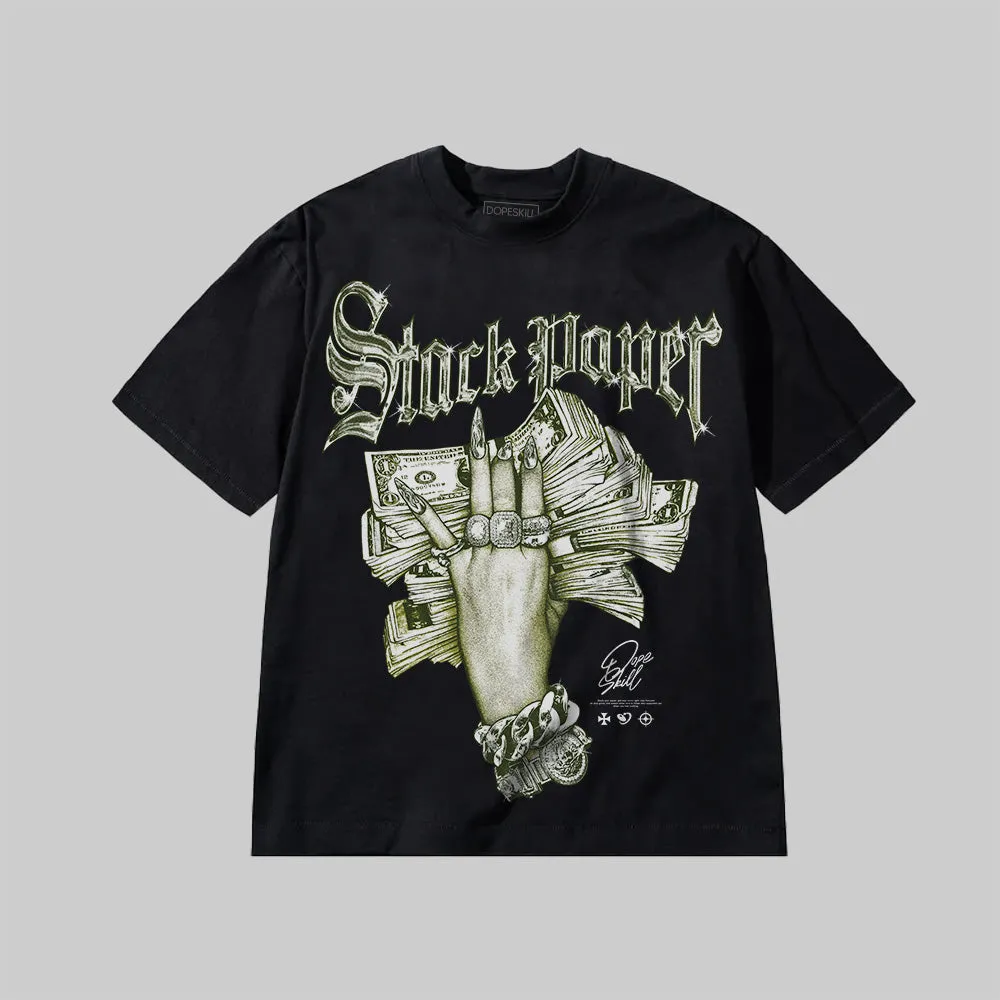 Stack Paper Olive Graphic DopeSkill Premium T-Shirt sold by DopeSkill product image thumbnail 2