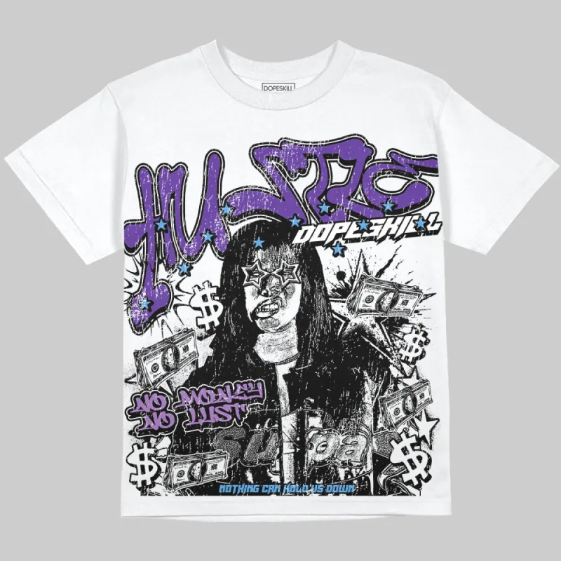 PURPLE Collection DopeSkill Oversize Print T-Shirt No Money No Lust Graphic sold by DopeSkill