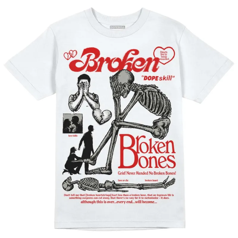 Fire Red 3s DopeSkill T-Shirt Broken Bones Graphic sold by DopeSkill