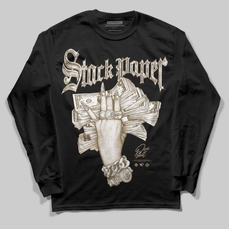 TAN Collection DopeSkill Long Sleeve T-Shirt Stack Paper Graphic sold by DopeSkill