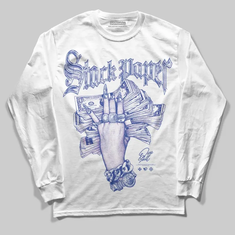 Royal Blue Collection DopeSkill Long Sleeve T-Shirt Stack Paper Graphic sold by DopeSkill
