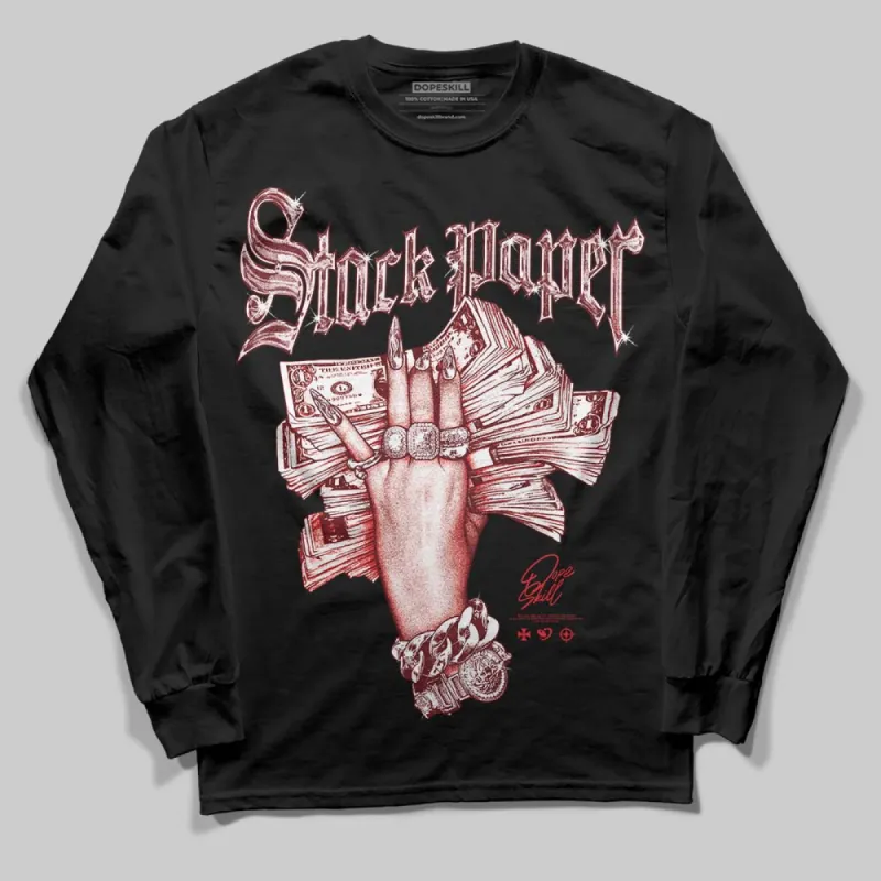 Red Collection DopeSkill Long Sleeve T-Shirt Stack Paper Graphic sold by DopeSkill