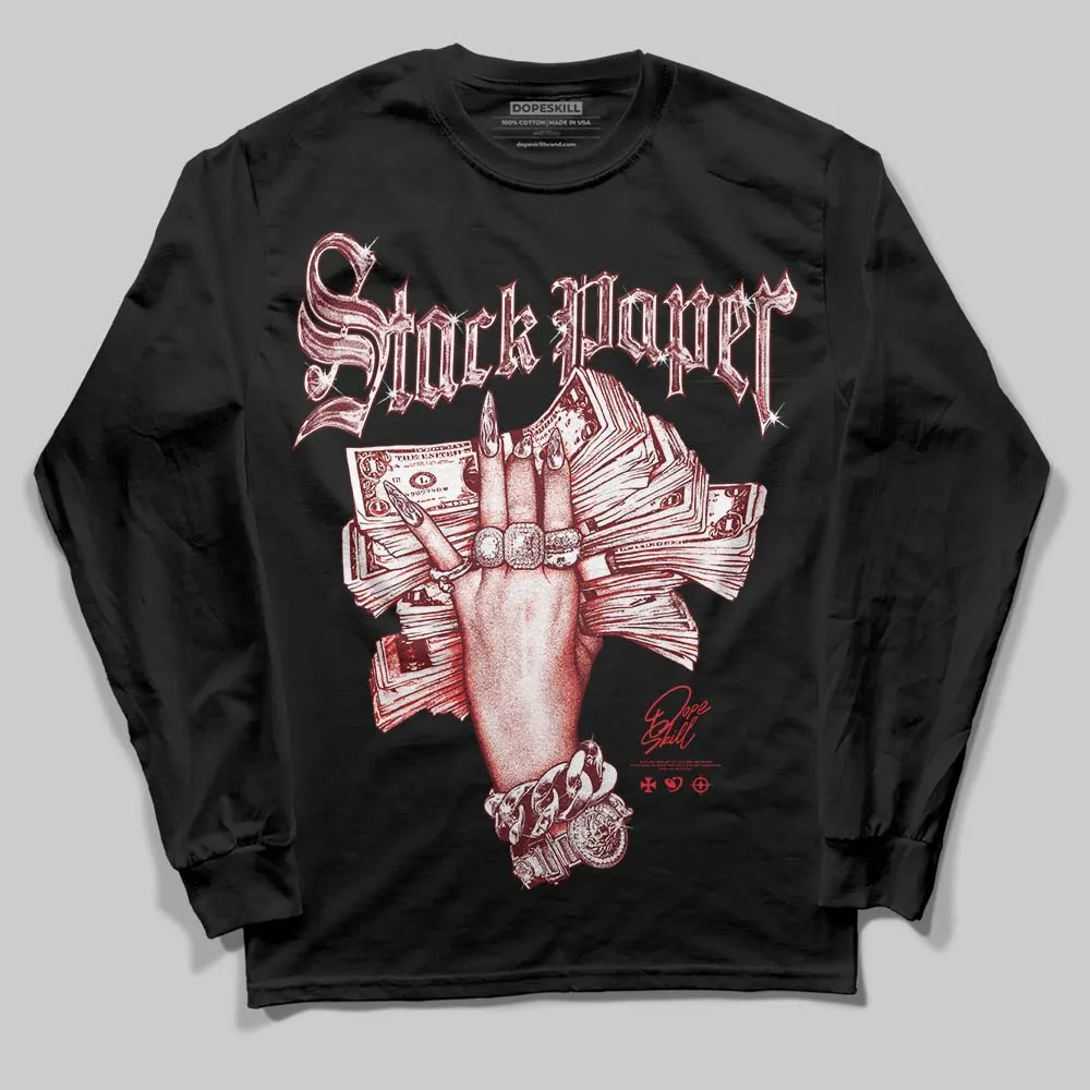 Red Collection DopeSkill Long Sleeve T-Shirt Stack Paper Graphic sold by DopeSkill