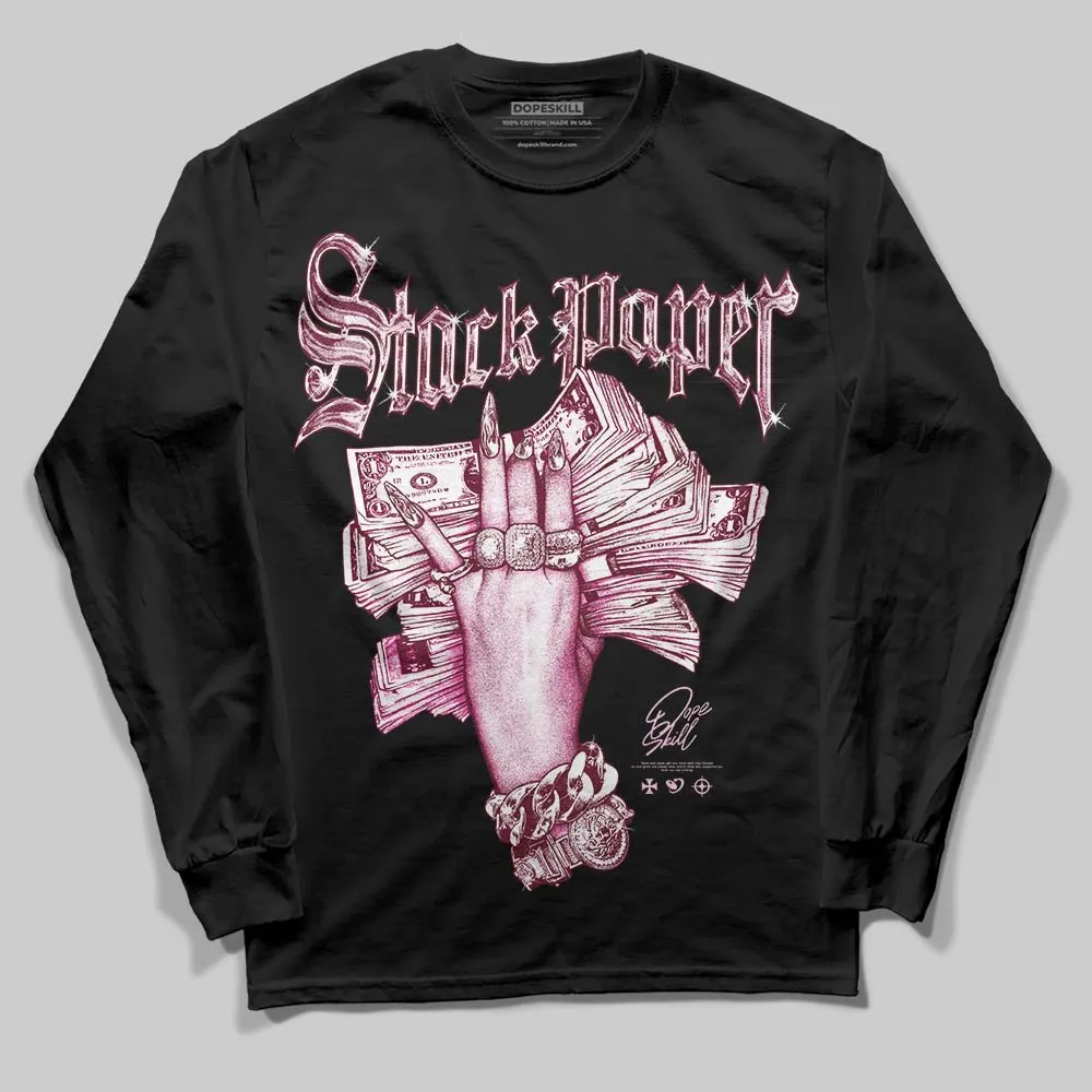 Pink Collection DopeSkill Long Sleeve T-Shirt Stack Paper Graphic sold by DopeSkill product image thumbnail 2