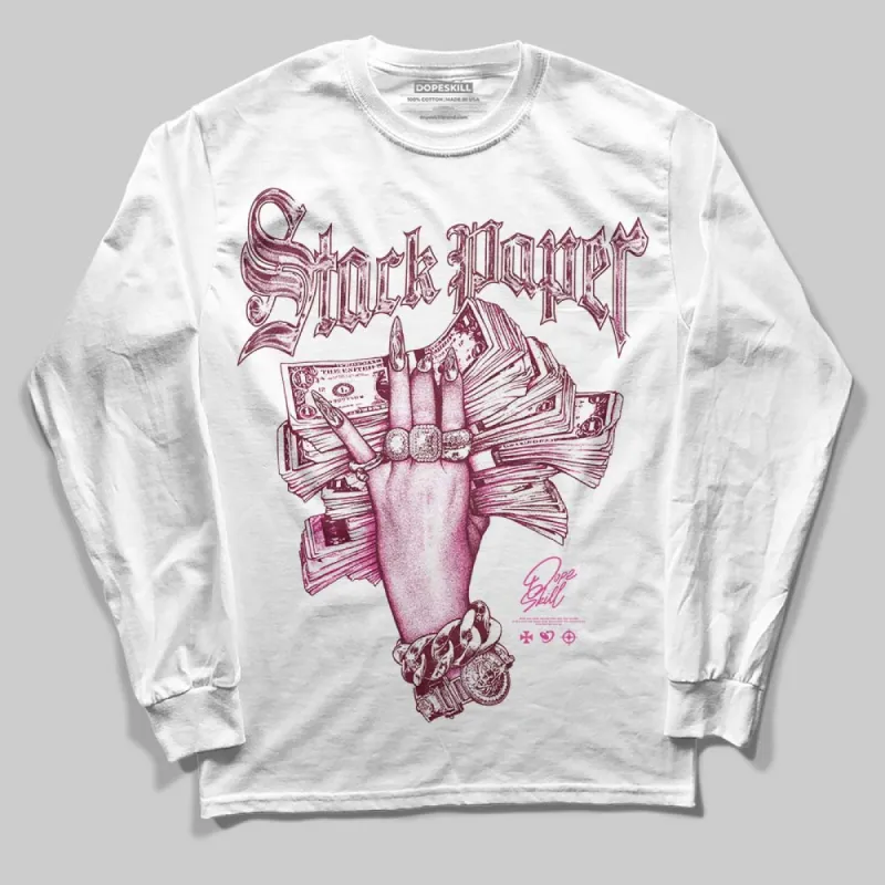Pink Collection DopeSkill Long Sleeve T-Shirt Stack Paper Graphic sold by DopeSkill