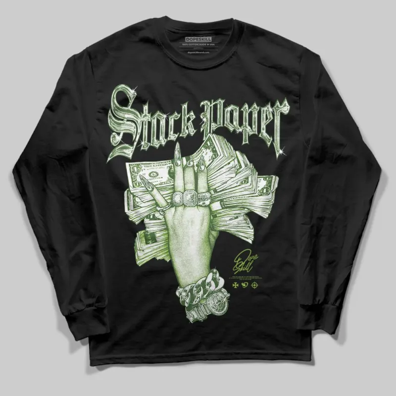 Neon Green Collection DopeSkill Long Sleeve T-Shirt Stack Paper Graphic sold by DopeSkill