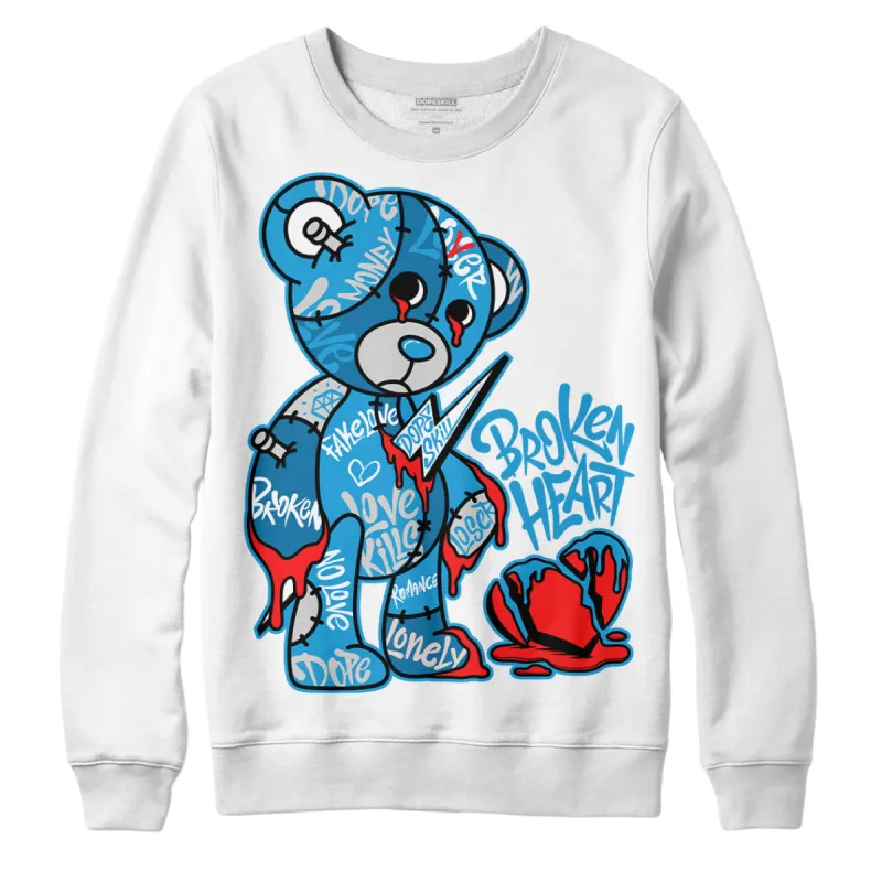 Military Blue 4s DopeSkill Sweatshirt Broken Heart Graphic sold by DopeSkill
