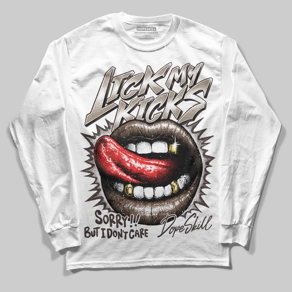 Baroque Brown 12s DopeSkill Long Sleeve T-Shirt Lick My Kicks Graphic sold by DopeSkill