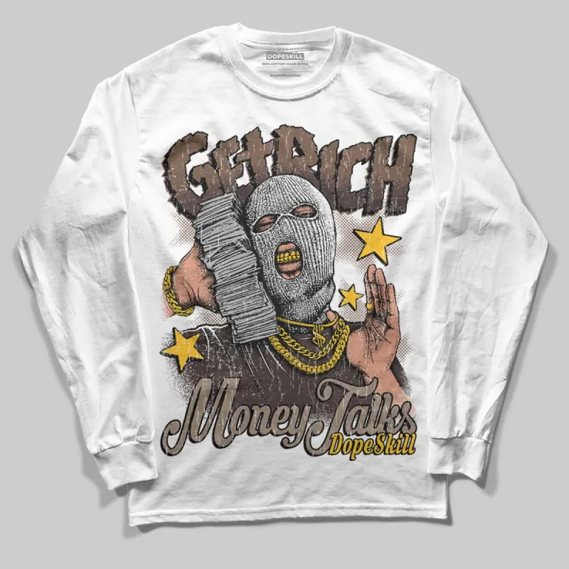 Baroque Brown 12s DopeSkill Long Sleeve T-Shirt Get Rich Graphic sold by DopeSkill