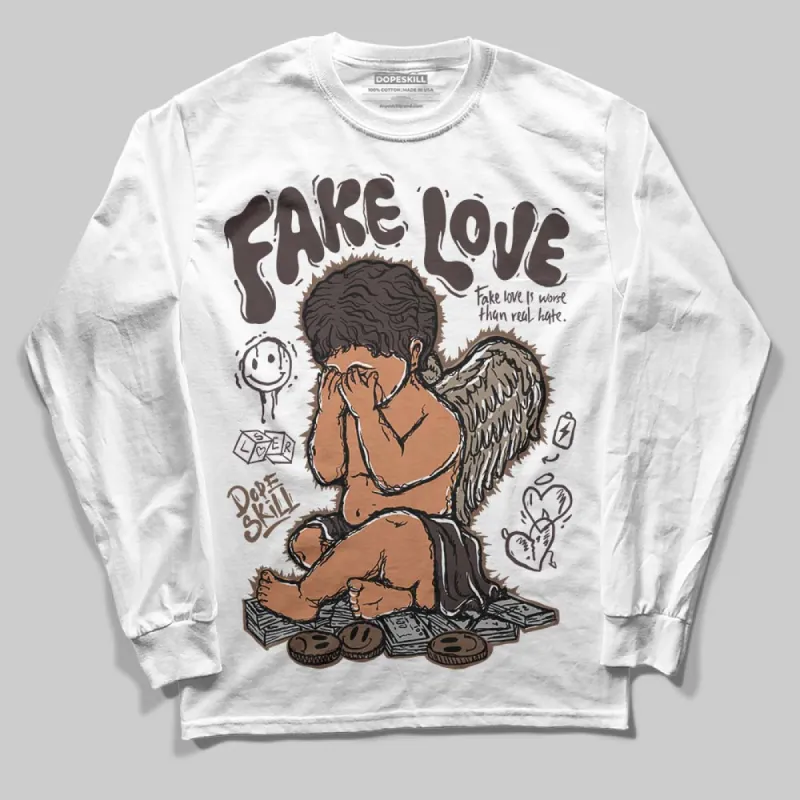 Baroque Brown 12s DopeSkill Long Sleeve T-Shirt False Love Graphic sold by DopeSkill