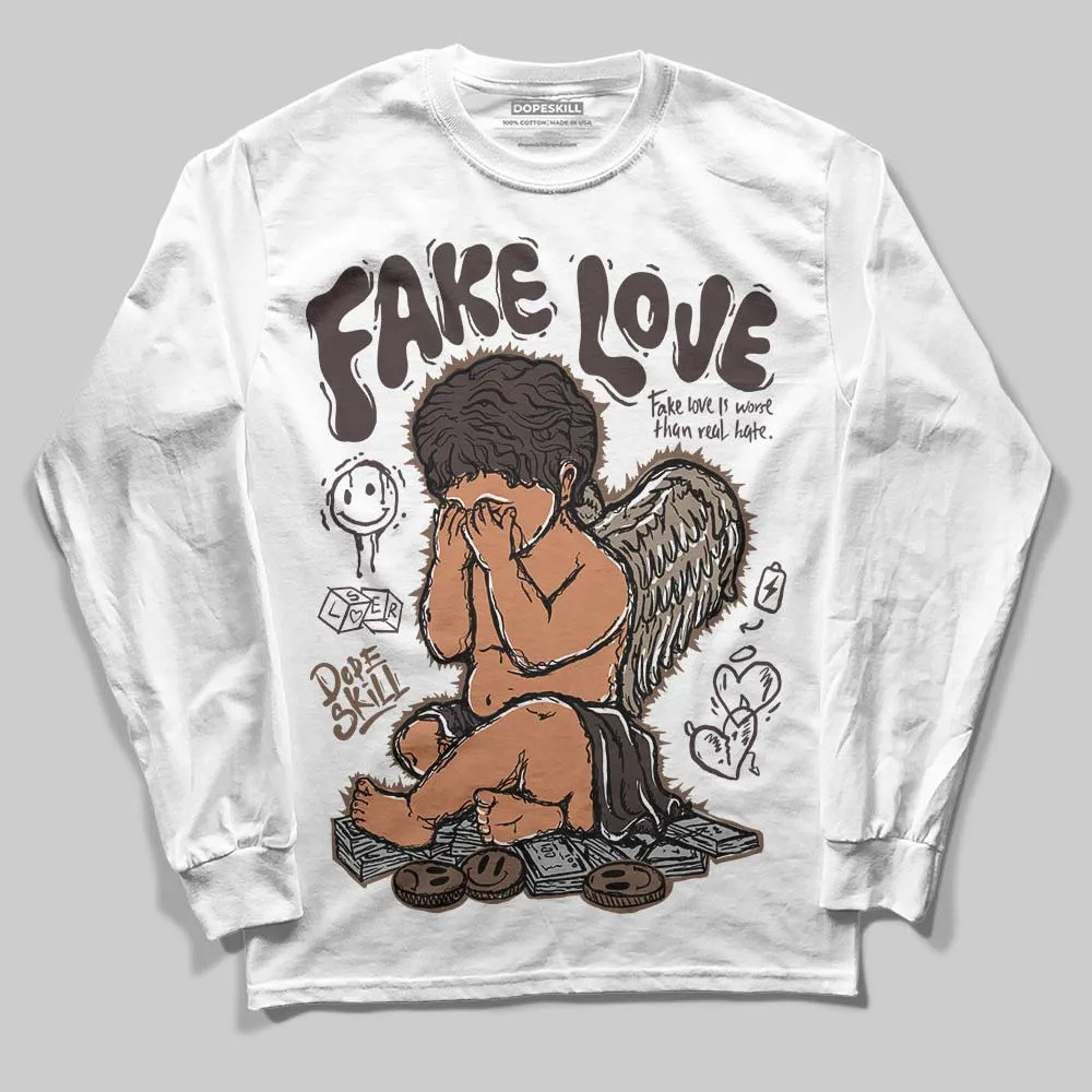 Baroque Brown 12s DopeSkill Long Sleeve T-Shirt False Love Graphic sold by DopeSkill