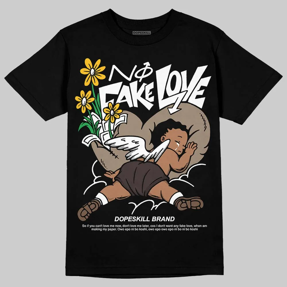 Baroque Brown 12s DopeSkill T-Shirt No Fake Love Graphic sold by DopeSkill product image thumbnail 2