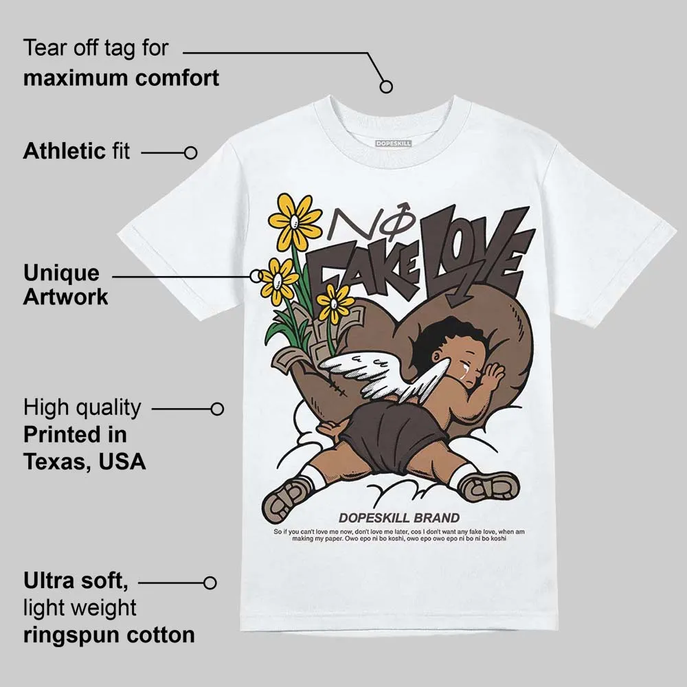 Baroque Brown 12s DopeSkill T-Shirt No Fake Love Graphic sold by DopeSkill product image thumbnail 4