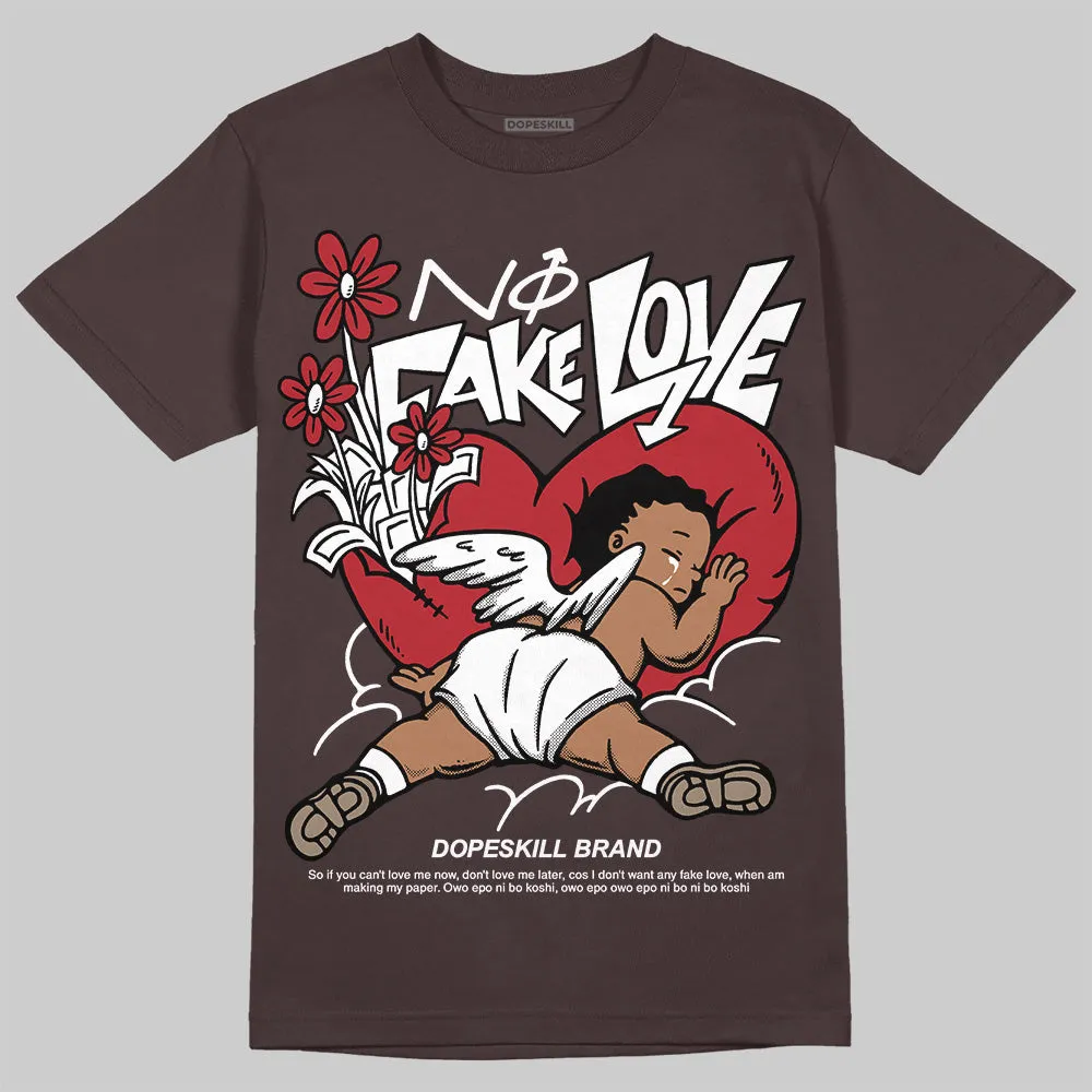 Baroque Brown 12s DopeSkill T-Shirt No Fake Love Graphic sold by DopeSkill product image thumbnail 3