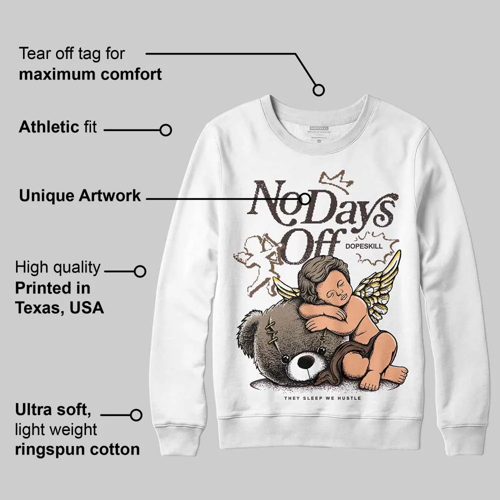 Baroque Brown 12s DopeSkill Sweatshirt New No Days Off Graphic sold by DopeSkill product image thumbnail 3