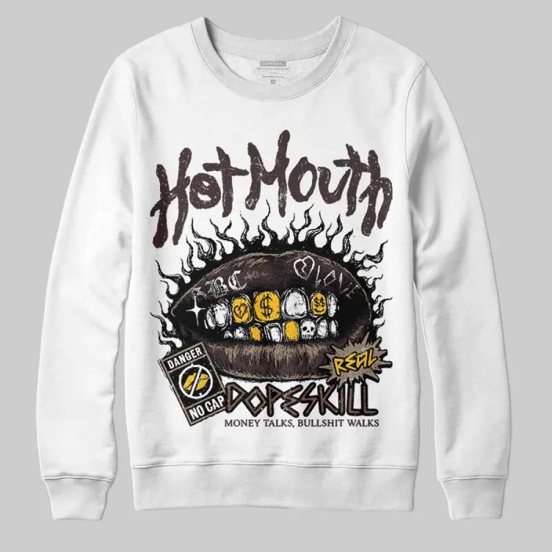 Baroque Brown 12s DopeSkill Sweatshirt Hot Mouth Graphic sold by DopeSkill