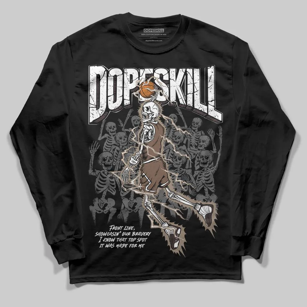 Baroque Brown 12s DopeSkill Long Sleeve T-Shirt Thunder Dunk Graphic sold by DopeSkill product image thumbnail 2