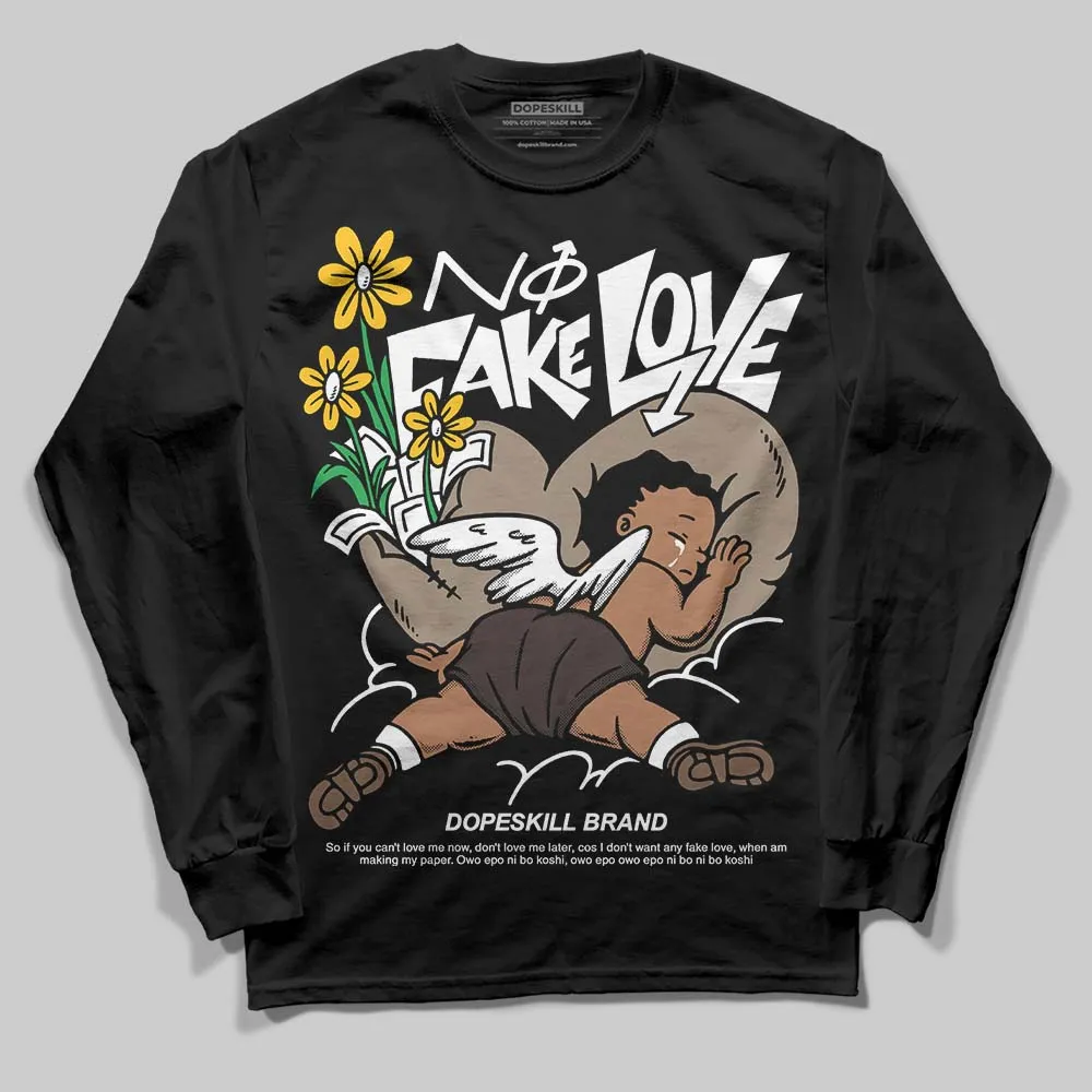 Baroque Brown 12s DopeSkill Long Sleeve T-Shirt No Fake Love Graphic sold by DopeSkill product image thumbnail 2