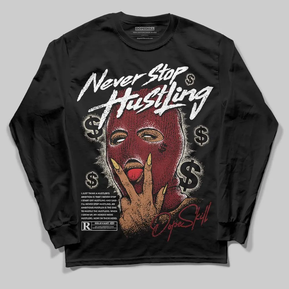 Dunk Sisterhood Team Red DopeSkill Long Sleeve T-Shirt Never Stop Hustling Graphic sold by DopeSkill product image thumbnail 2