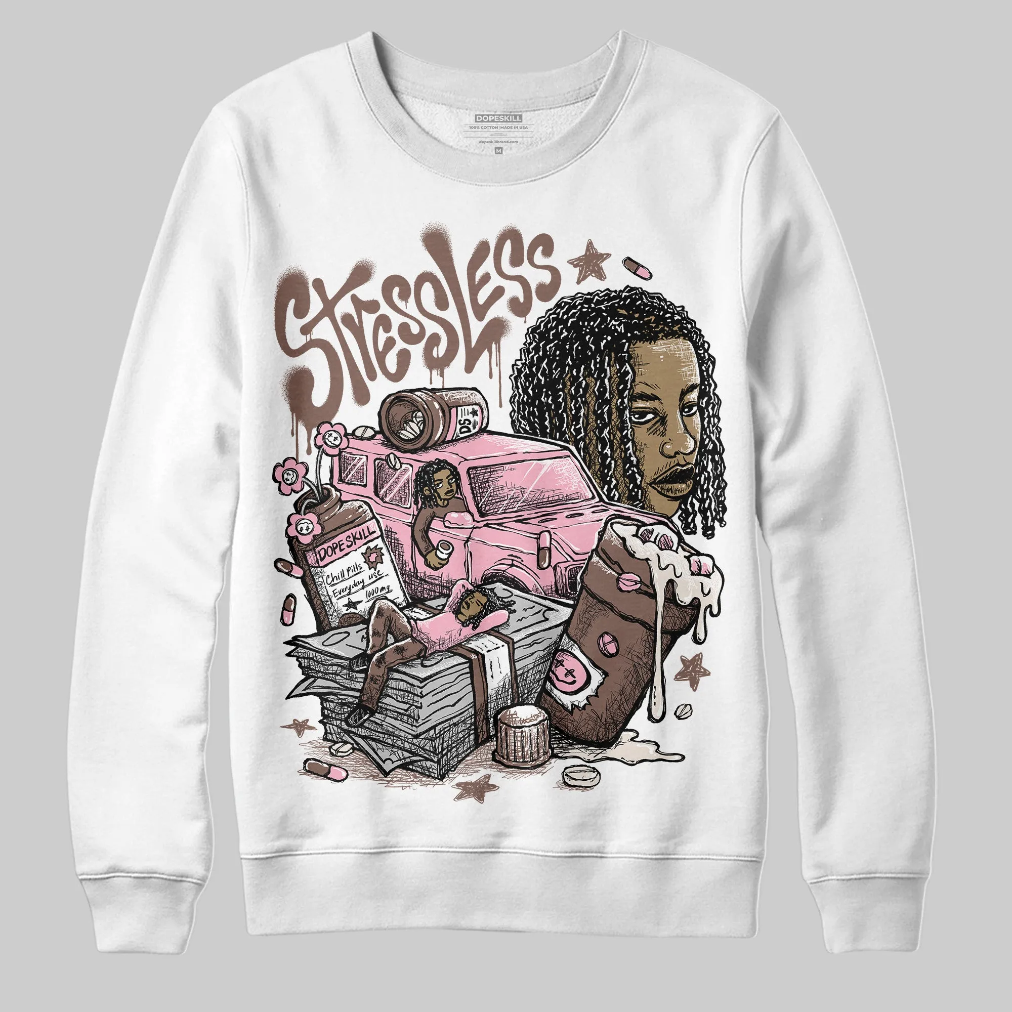 Campus 00s Dust Cargo Clear Pink DopeSkill Sweatshirt Stressless Graphic sold by DopeSkill