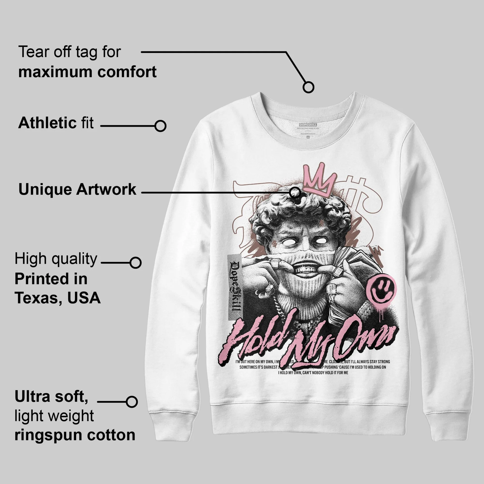 Campus 00s Dust Cargo Clear Pink DopeSkill Sweatshirt In My Way Graphic sold by DopeSkill product image thumbnail 3