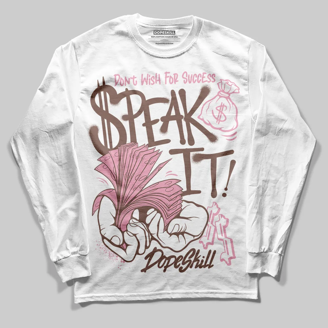 Campus 00s Dust Cargo Clear Pink DopeSkill Long Sleeve T-Shirt Speak It Graphic sold by DopeSkill